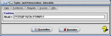 MathProf - Taylor Reihen - Taylorreihe - Potenzreihen - Taylor - Reihe - Taylorreihenentwicklung - Potenzreihenentwicklung - Potenzreihendarstellung - Rechner - Berechnen - Zeichnen - Entwickeln - Entwicklung