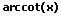 Funktion arccot(x)