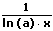 1. Ableitung von log(x)