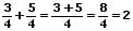 Mathprof - Brüche addieren - Brüche - Addition - Gleichnamig - Beispiel - 2