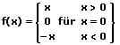 MathProf - Betrag - Funktion - Formel