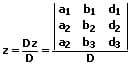 MathProf - Cramersche Regel - Determinante - Z - Berechnen - Rechner - Lösung - Matrix - Formel