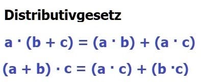 MathProf - Distributivgesetz - Verteilungsgesetz - Klammergesetz - Definition