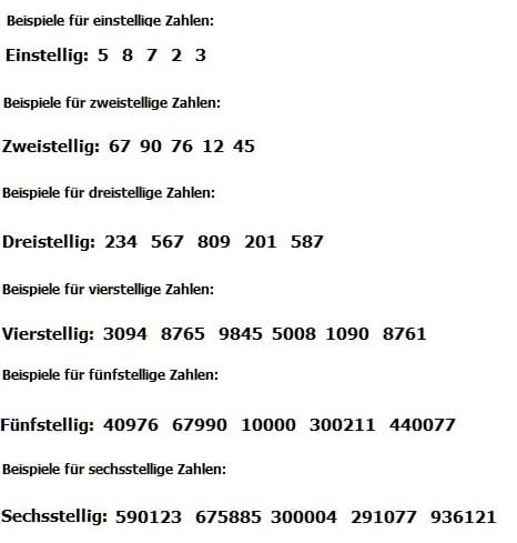 MathProf - Einstellige Zahlen - Zweistellige Zahlen - Dreistellige Zahlen - Vierstellige Zahlen - Fünfstellige - Sechsstellige Zahlen - Einstellige Zahl - Zweistellige Zahl - Dreistellige Zahl - Vierstellige Zahl - Fünfstellige Zahl - Sechsstellige Zahl - 1 stellige Zahl - 2 stellige Zahl - 3 stellige Zahl - 4 stellige Zahl - 5 stellige Zahl - 6 stellige Zahl - Einstellig - Zweistellig - Dreistellig - Vierstellig - Fünfstellig - Sechsstellig