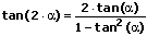 Doppelwinkelfunktion Tangens