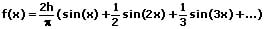 Fourier-Reihe - Formel - Sägezahnkurve