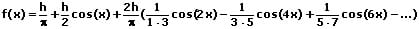 Fourier-Reihe - Formel - Einweggleichrichtung - Cosinusimpuls