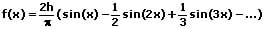 Fourier-Reihe - Formel - Sägezahnkurve