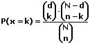 Hypergeometrische Verteilung - Formel - 1