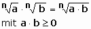 Wurzeln multiplizieren