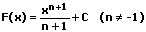 Integralrechnung Stammfunktion x^n