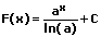 Integralrechnung Stammfunktion a^x