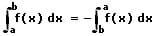 Integration - Integrationsgrenzen- Integrationsgrenzen vertauschen - Vertauschung - Tauschen