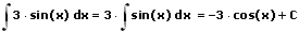 Integration - Integralrechnung -Faktorregel - Beispiel 2