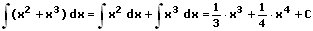 Integration - Integralrechnung - Summenregel - Beispiel 1