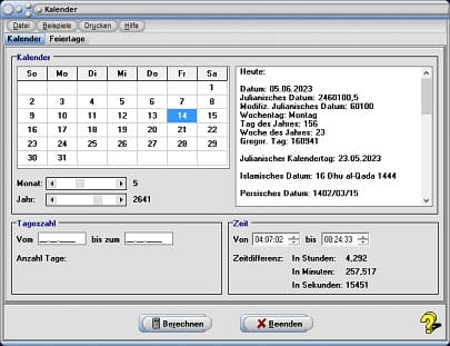 MathProf - Anfangsdatum - Enddatum - Zeitabschnitt - Zeiten-Rechner - Datum umrechnen - Zeit- und Datumsrechner - Datumsberechnung - Datumsdifferenz - Zeitdifferenz berechnen - Differenz zwischen Tagen - Differenz zwischen Uhrzeiten - Rechner - Berechnen - Arbeitsblatt - Arbeitsblätter - Unterrichtsmaterial - Unterrichtsmaterialien - Übungsaufgaben - Lösungen - Aufgaben