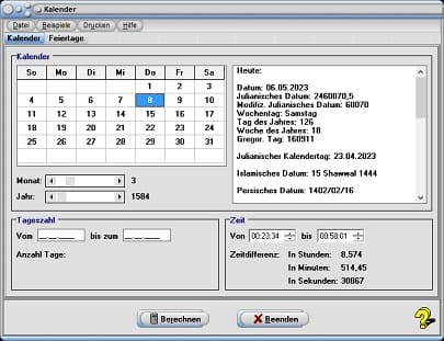 MathProf - Alter berechnen - Alter in Tagen - Altersberechnung - Altersrechner - Lebensalter - Schreibweise - Gregorianischer Kalender - Kalenderdatum - Christlicher Kalender - Feiertag - Wie viel - Wie viele - Wieviel - Wieviel Tage - Wieviele Tage - Wieviele Monate - Bedeutung - Was bedeutet - Zeitabschnitte - Berechnen - Rechner