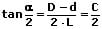 MathProf - Kegelverhältnis - Kegelverjüngung - Kegelwinkel - Konus - Öffnungswinkel - Formel - 2