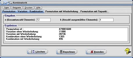 MathProf - Zahlen - Varianten - Berechnen - Reihenfolge - Elemente - Lösung - Ordnung - Anordnung - Anzahl - Rechner - Diskrete Mathematik - Bestimmen - Übersicht - Anordnungsmöglichkeiten - Mögliche Varianten - Mögliche Anordnungen - Mögliche Zahlenkombinationen - Merkmale