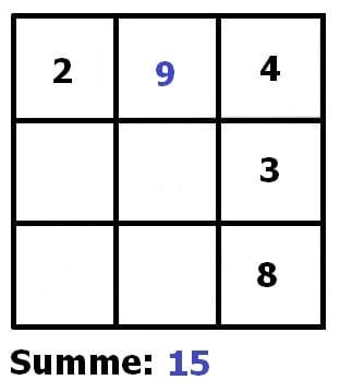 MathProf - Zahlenquadrat - Zahlenquadrate - Magisches Quadrat - Magische Quadrate - Magisches Zahlenquadrat - Magische Zahlenquadrate - Zauberquadrate - Zauberquadrat - Beispiel - 2