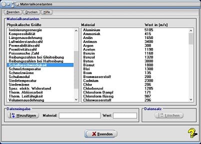  MathProf - Wärmekapazität - Stoffkonstante - Atomradius - Stoffe - Elemente - Chemische Elemente - Ausdehnungskoeffizient - Tabelle - Einheit