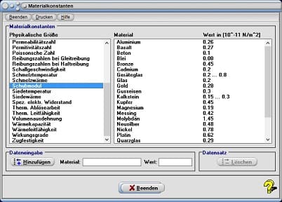 MathProf - Ionenradius - Ionisierungsenergie - Kompressibilität - Längenausdehnung - Ausdehnungskoeffizient - Längenausdehnungskoeffizient - Tabelle - Einheit