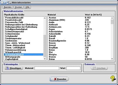 MathProf - Gasdichte - Dichte von Gasen - Dichte gasförmiger Stoffe - Gase - Wärme - Größen - Schmelztemperatur - Atomradien - Ionenradien - Tabelle - Einheit