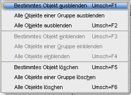 MathProf - Geometrische Objekte - Operationen - Transformationen - Menü
