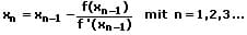 MathProf - Newtonsches Tangentenverfahren - Iterationsvorschrift - Berechnen - Formel