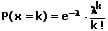 Poisson-Verteilung - Formel - 1