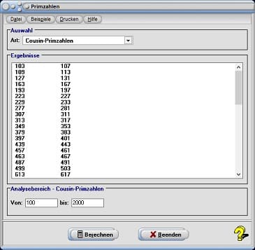 MathProf - Mersenne Zahlen - Mersennsche Zahlen - Mersenne Primzahlen - Fundamentalsatz der Arithmetik - Primzahlen ab - Alle Primzahlen - Alle Primzahlen bis 100 - Alle Primzahlen bis 1000 - Übersicht - Primzahlen von 1 bis 100 - Primzahlen bis 20 - Primzahlen bis 100 - Primzahlen über 100 - Rechner - Berechnen