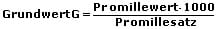 MathProf - Promillerechnung - Promillewert - Berechnen - Grundwert - Formel