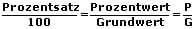 MathProf - Prozentrechnung - Prozentwert - Prozent - Berechnen - Grundwert - Formel - Prozentsatz - Prozentzahl -2