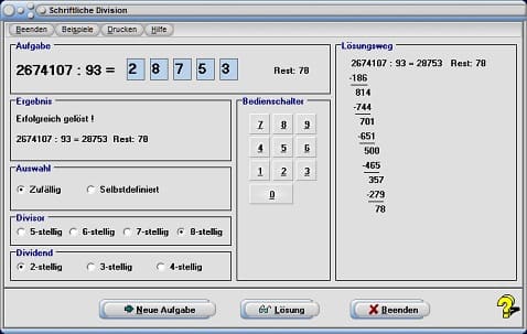 MathProf - Division ganzer Zahlen - Schrittweise dividieren - Schrittweises dividieren - Schriftlich dividieren - Schrittweise Division - Schrittweise teilen - Schriftlich teilen - Rechner - Quotienten berechnen - Division natürlicher Zahlen - Lösungsweg - Berechnen - Rechners - Arbeitsblatt - Arbeitsblätter - Unterrichtsmaterial - Unterrichtsmaterialien - Lernen - Erlernen - Geteiltaufgaben - Halbierungsaufgaben - Erklärung - Einfach erklärt - Was ist - Wie viel - Wie viele - Wieviel - Wieviele - Bedeutung