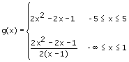 Segmentweise definierte Funktion - Gleichung