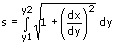 Bogenlänge - Gleichung  - 2