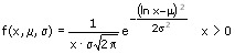 Logarithmiache Normalverteilung - Gleichung - 1