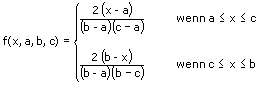 Dreiecksverteilung - Gleichung - 1