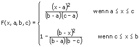 Dreiecksverteilung - Gleichung - 2