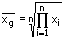 Geometrisches Mittel - Gleichung