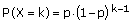 Geometrische Verteilung - Gleichung - 1