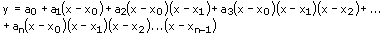 Interpolation - Gleichung - Interpolationsformel  - 1