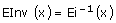 Inverse des Exponential-Integrals Ei - Formel - Funktion - 1