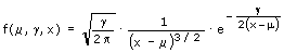 Levy-Verteilung - Dichte - Formel
