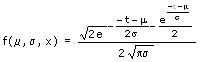 Moyal-Verteilung - Dichte - Formel