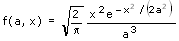 Maxwell-Verteilung - Dichte - Formel