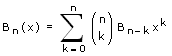 Bernoulli-Polynom - Formel - Funktion