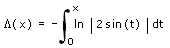Lobachevsky-Funktion Lambda - Formel