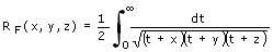 Carlson's elliptisches Integral 1. Gattung RF - Formel - Funktion