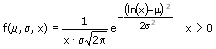 Logarithmische Normalverteilung - Formel - Funktion - Dichte